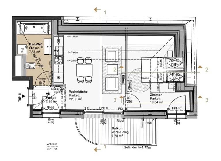 Wohnung zum Kauf 575.000 € 2 Zimmer 54,3 m² 4. Geschoss Kettenbrückengasse 22 Wien 1040