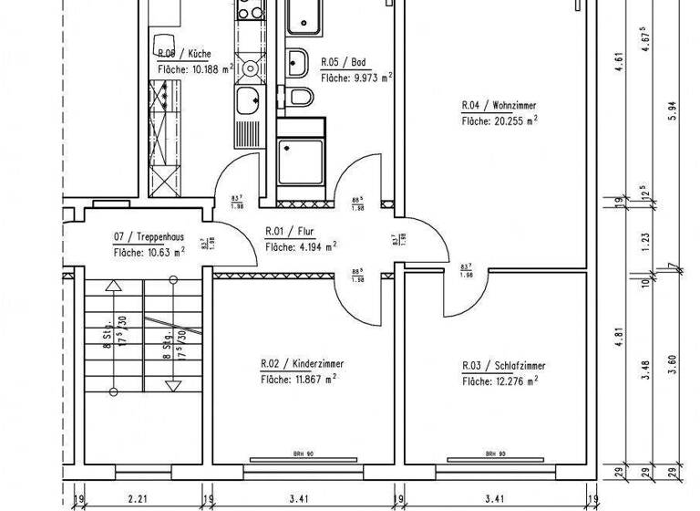 Wohnung zur Miete 455 € 3 Zimmer 70 m² 4. Geschoss Archenholdring 27 Eisenhüttenstadt 15890