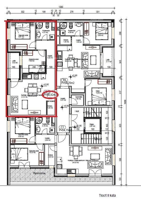 Wohnung zum Kauf 208.696 € 2 Zimmer 54 m²<br/>Wohnfläche 2.<br/>Geschoss Pula center 52100