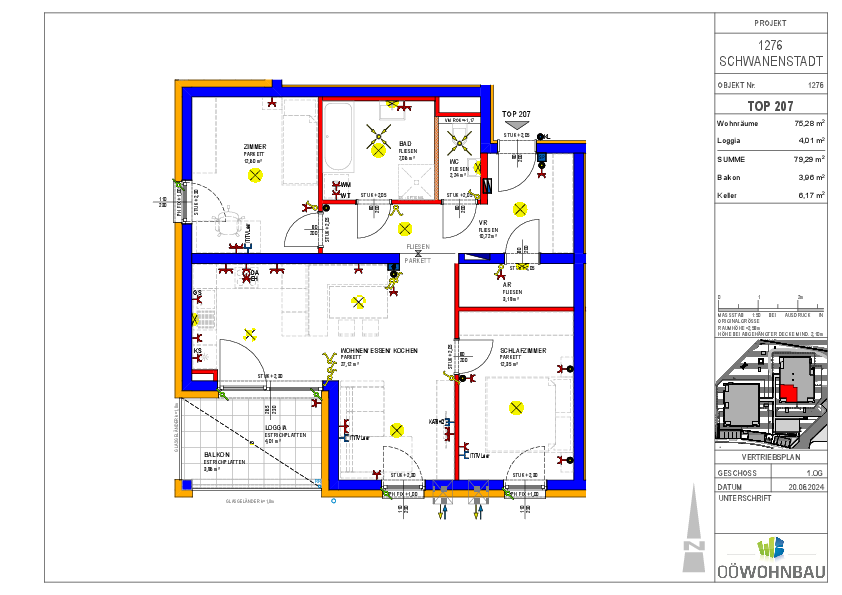 Wohnung zur Miete 818 € 3 Zimmer 75,3 m²<br/>Wohnfläche 1.<br/>Geschoss Alleehof 4 und 5 Schwanenstadt 4690