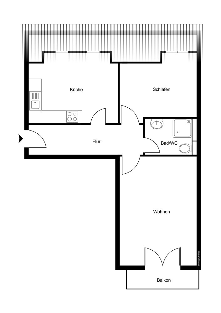 Wohnung zum Kauf 359.000 € 2 Zimmer 52 m²<br/>Wohnfläche Hoheluft - West Hamburg 20253