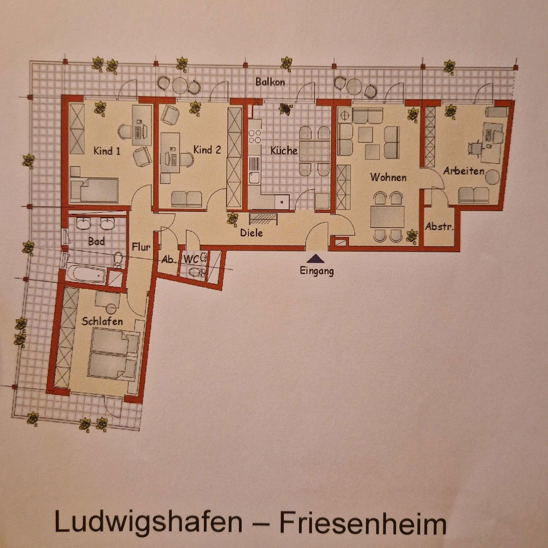 Wohnung zum Kauf provisionsfrei 285.000 € 5 Zimmer 120 m²<br/>Wohnfläche 3.<br/>Geschoss Friesenheim / Stadtbezirk 158 Ludwigshafen 67063