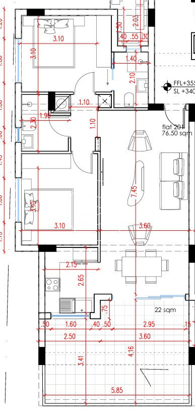 Wohnung zum Kauf 189.000 € 4 Zimmer 100 m²<br/>Wohnfläche Larnaka - Kamares