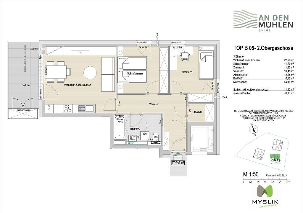 Wohnung zur Miete 1.477 € 3 Zimmer 64,8 m²<br/>Wohnfläche Gnigl Salzburg 5020