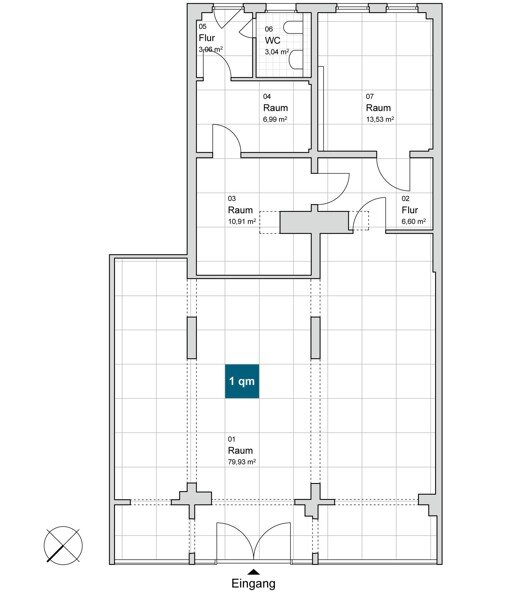 Laden zur Miete provisionsfrei 1.500 € 1 Zimmer 54,8 m²<br/>Verkaufsfläche Hauptstr. 42 Innere Neustadt (Sarrasanistr.) Dresden 01097