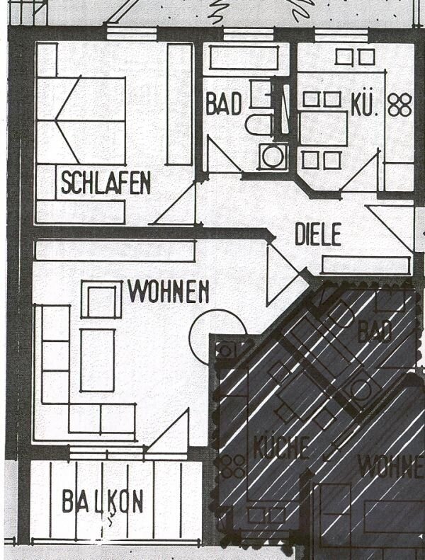 Wohnung zur Miete 576 € 2 Zimmer 56,8 m²<br/>Wohnfläche 1.<br/>Geschoss Senden Senden 89250