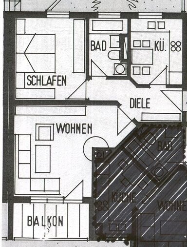 Wohnung zur Miete 576 € 2 Zimmer 56,8 m² 1. Geschoss Senden Senden 89250