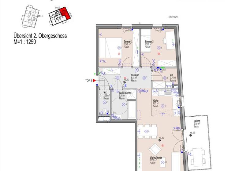 Wohnung zum Kauf - Erstbezug 349.800 € 3 Zimmer 76,5 m² 2. Geschoss Elisabeth Bollenberger - Gasse 10-14 Wiener Neustadt 2700