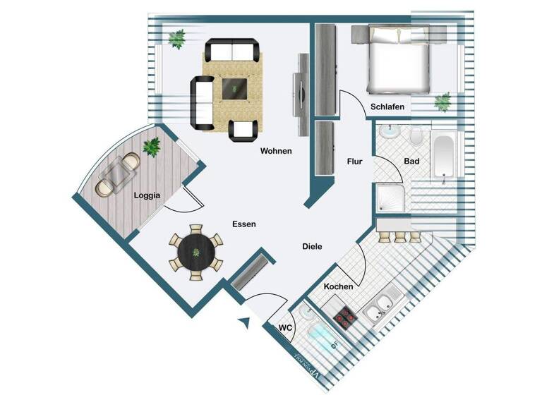 Wohnung zum Kauf 365.000 € 2 Zimmer 76,4 m² 2. Geschoss Schönberg Kronberg im Taunus 61476