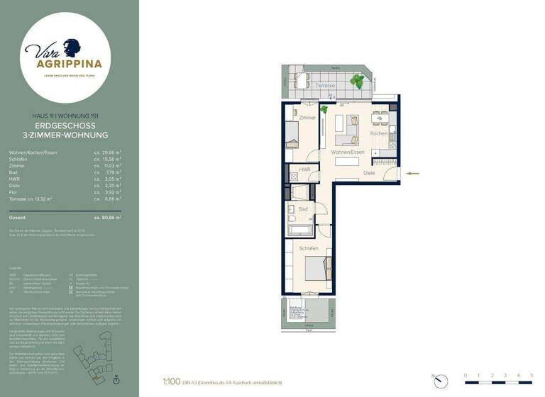Wohnung zum Kauf - Erstbezug 669.900 € 3 Zimmer 80,9 m² EG Neustadt-Nord Köln 50668