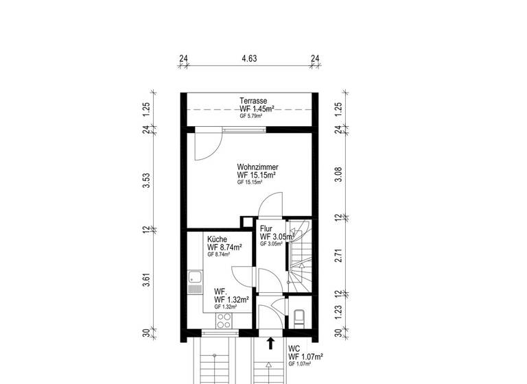 Reihenendhaus zum Kauf 355.000 € 4 Zimmer 76,1 m² 120 m² Grundstück Weißenau Ravensburg 88214