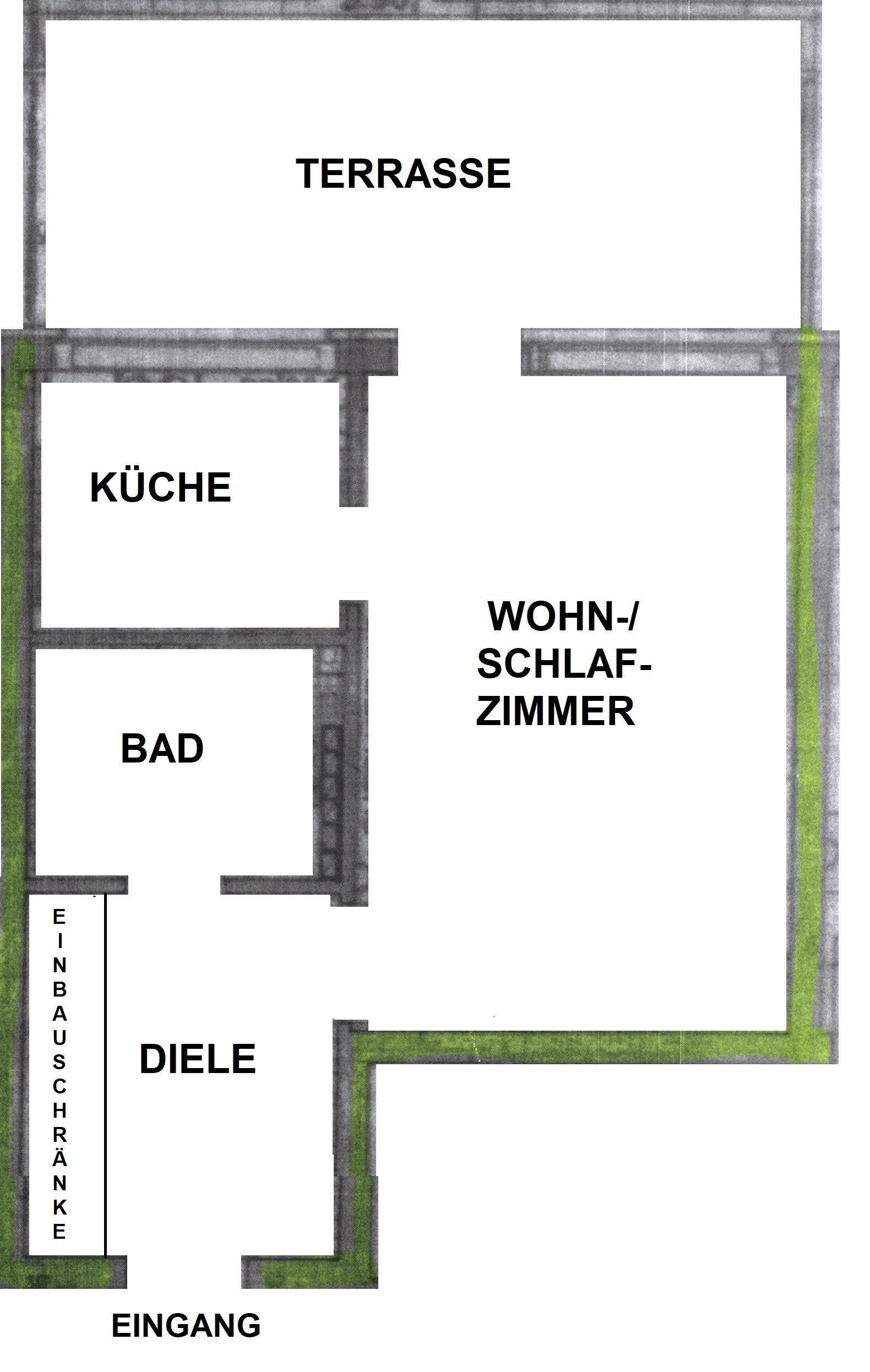 Wohnung zur Miete 520 € 1 Zimmer 37,1 m²<br/>Wohnfläche EG<br/>Geschoss 01.01.2025<br/>Verfügbarkeit Hagelkreuzstraße 23 Innenstadt 65 Hilden 40721