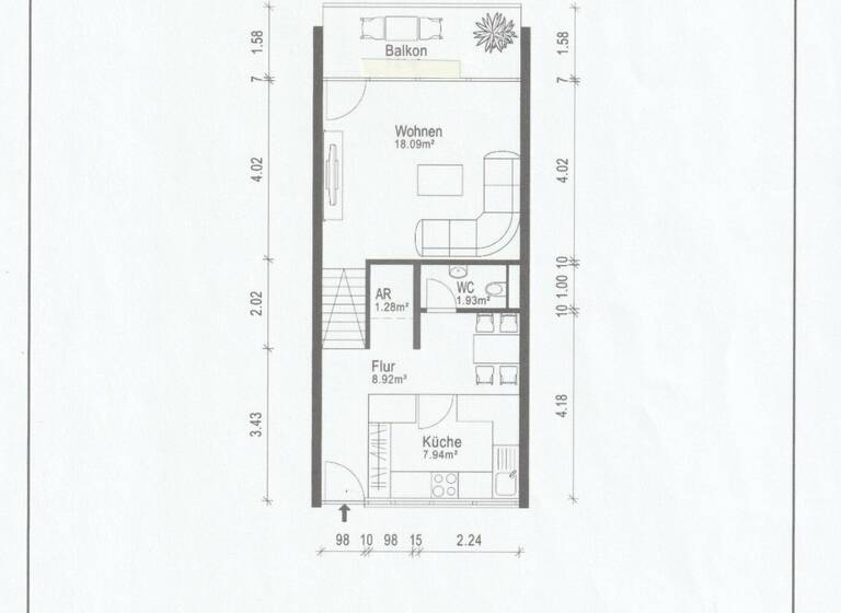 Maisonette zum Kauf provisionsfrei 225.000 € 2 Zimmer 65 m² 1. Geschoss Jüttkenmoor 6 Weststadt Lüneburg 21339