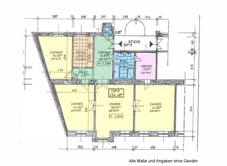 Wohnung zum Kauf 1.120.000 € 4 Zimmer 124,5 m² Wien 1060