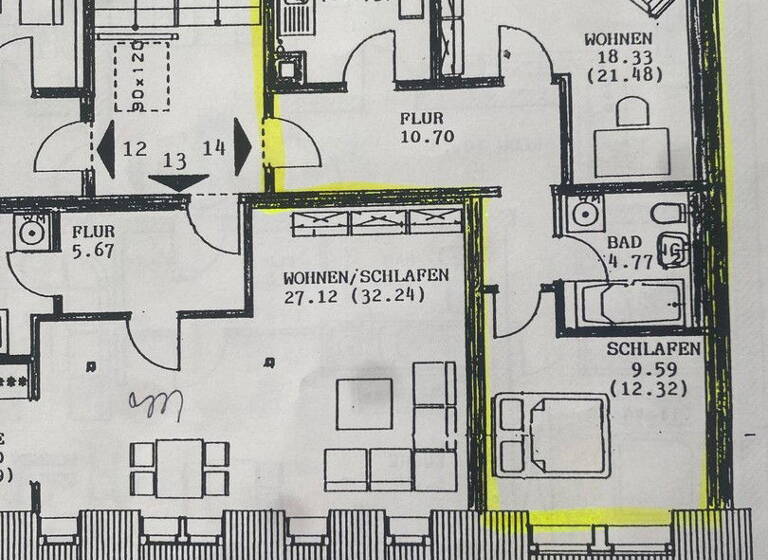 Wohnung zum Kauf provisionsfrei 49.000 € 2 Zimmer 52 m²<br/>Wohnfläche Dachgeschoss<br/>Geschoss Agnesstraße 7 Schloßchemnitz 020 Chemnitz - Schloßchemnitz 09113