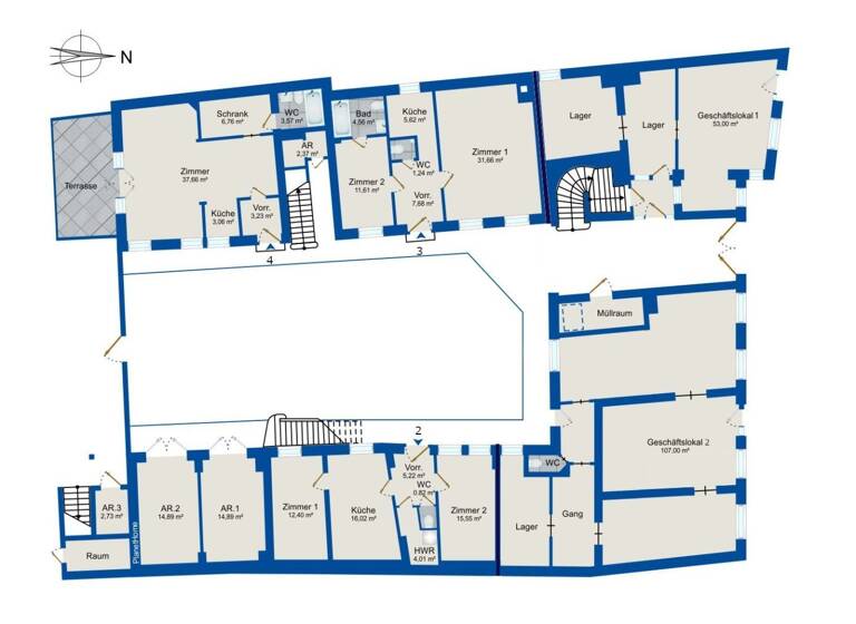 Mehrfamilienhaus zum Kauf 3.300.000 € 795,3 m² 1.318 m² Grundstück Baden 2500