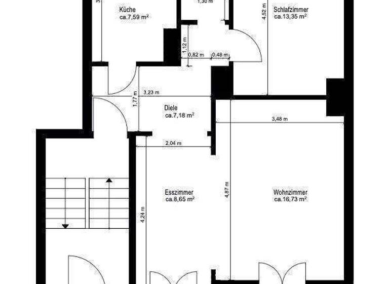 Wohnung zum Kauf provisionsfrei 429.000 € 2,5 Zimmer 61 m² EG Winterhude Hamburg 22297