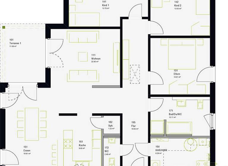 Bungalow zum Kauf - Erstbezug provisionsfrei 476.854 € 5 Zimmer 147 m² 1.500 m² Grundstück Waldmünchen 93449
