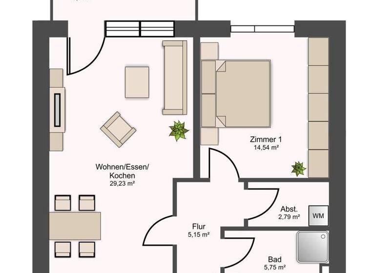 Wohnung zur Miete 983 € 2 Zimmer 61 m² 1. Geschoss frei ab 01.04.2026 Lohbrügge Hamburg 21031