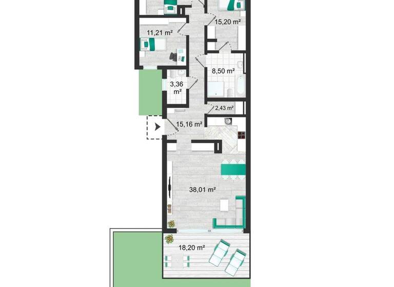 Wohnung zum Kauf - Erstbezug provisionsfrei 1.100.000 € 4 Zimmer 120,4 m² EG frei ab sofort Bogenstr. 21 Lichterfelde Berlin 12207