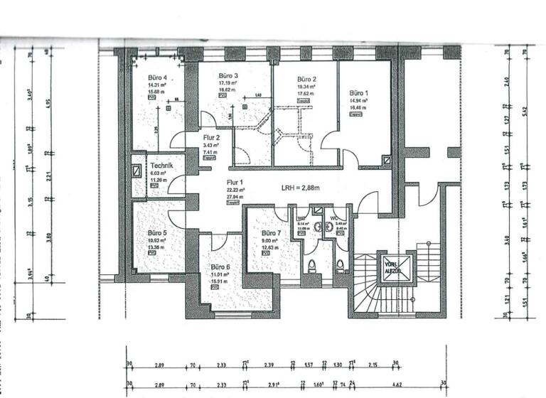 Bürofläche zur Miete provisionsfrei 772 € 7 Zimmer 136 m² Bürofläche Innenstadt Pirmasens 66953