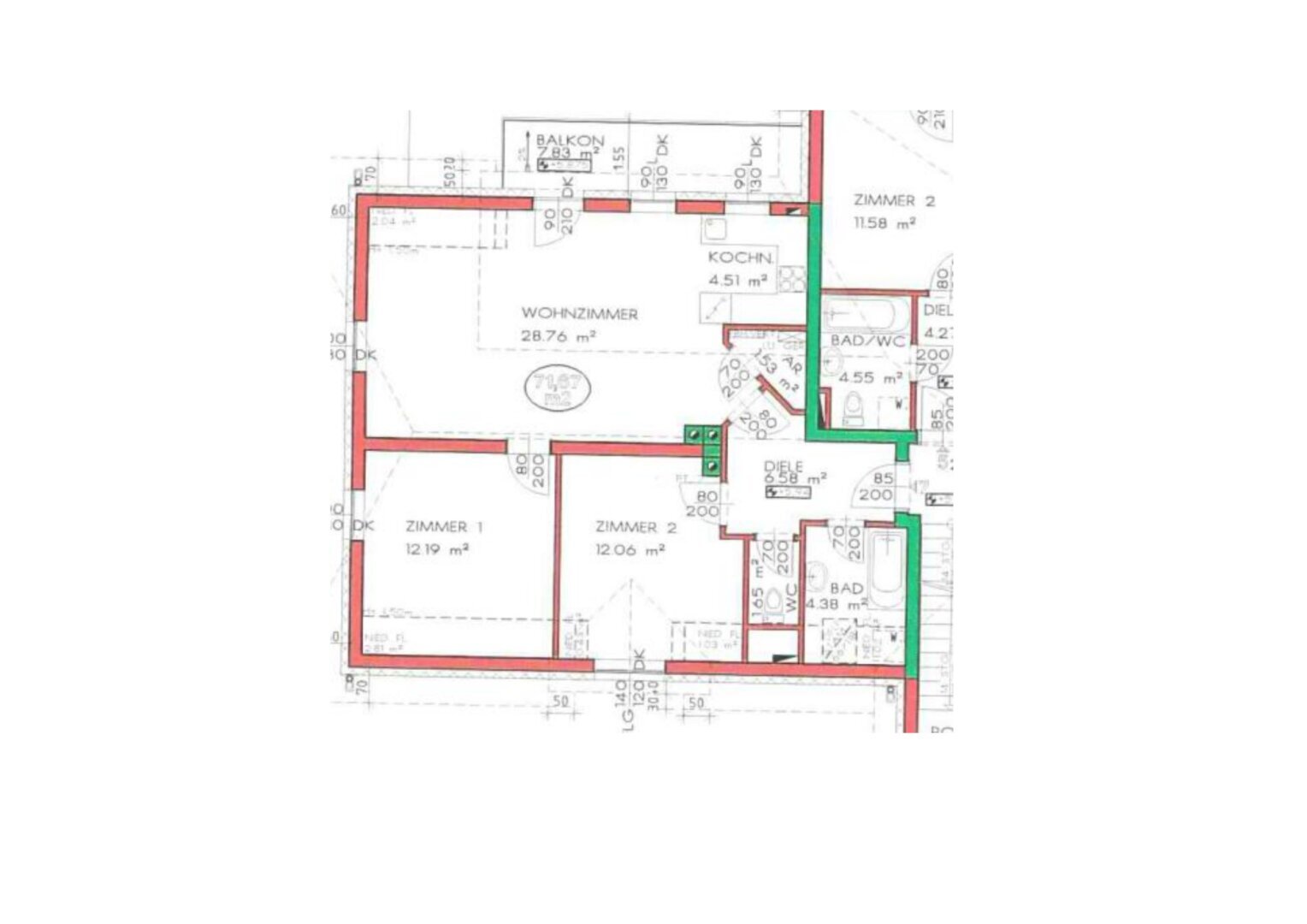 Wohnung zur Miete 580 € 3 Zimmer 71,2 m²<br/>Wohnfläche Kirchbichl Nöchling 3691