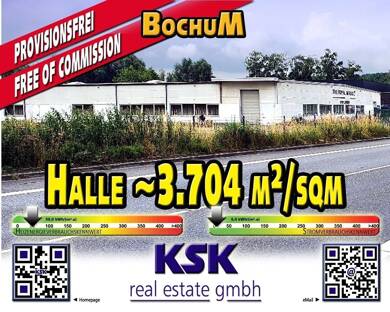 Lagerhalle zur Miete provisionsfrei 3.704 m² Lagerfläche Wattenscheid Bochum 44866