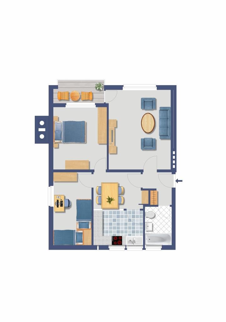 Wohnung zum Kauf provisionsfrei 185.000 € 3 Zimmer 71,6 m²<br/>Wohnfläche 3.<br/>Geschoss Harsefelder Straße 16 Peterswerder Bremen 28205