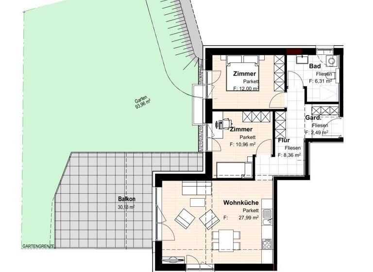 Wohnung zum Kauf - Erstbezug 430.000 € 3 Zimmer 68,1 m² frei ab sofort Imst 6460