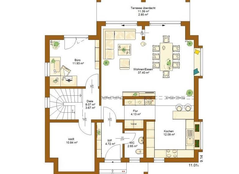 Einfamilienhaus zum Kauf provisionsfrei 478.000 € 5 Zimmer 169 m² 522 m² Grundstück Neunkirchen 74867