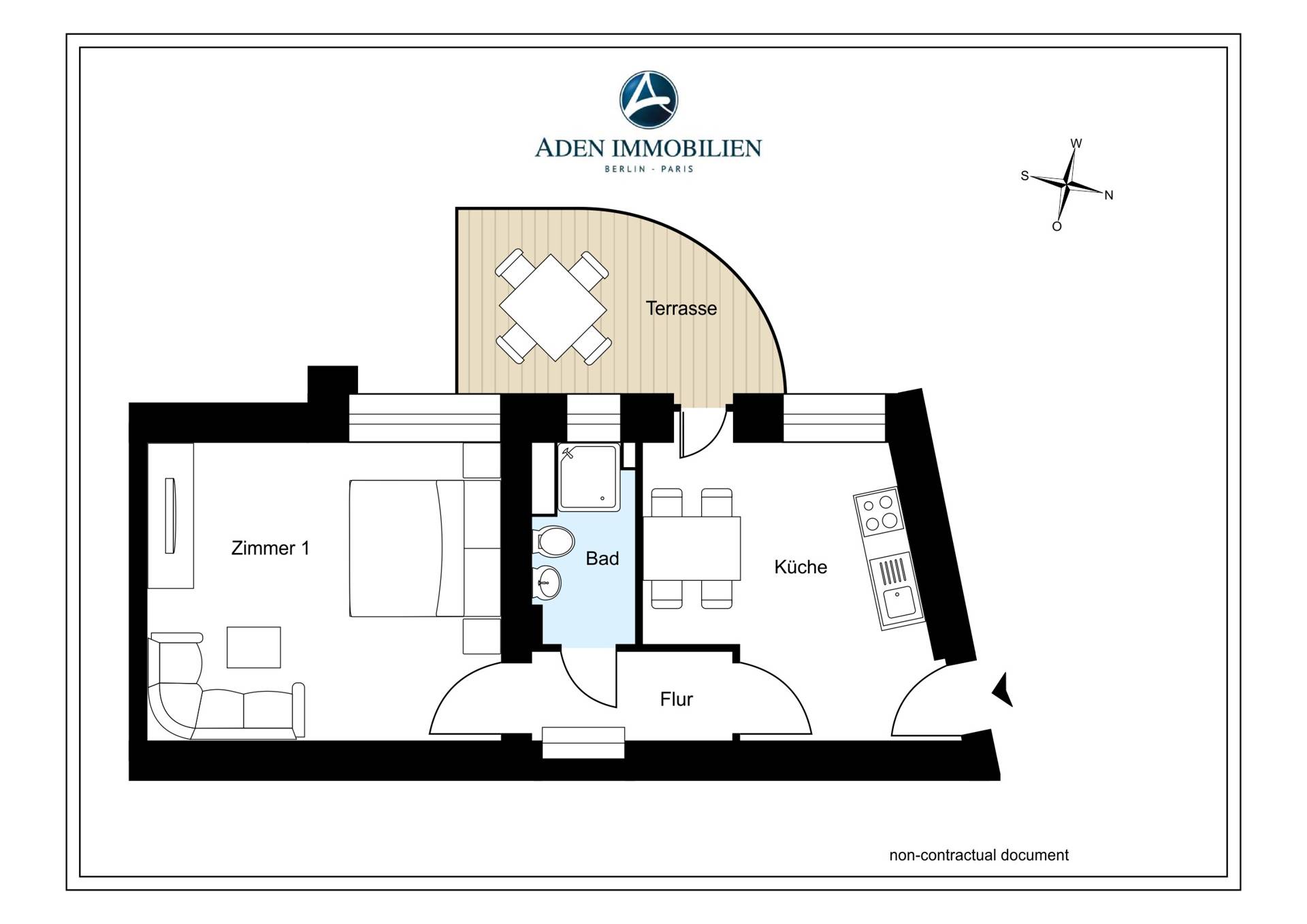 Wohnung zum Kauf provisionsfrei 249.500 € 1 Zimmer 42,2 m²<br/>Wohnfläche EG<br/>Geschoss Güntzelstr. 32 Wilmersdorf Berlin 10717