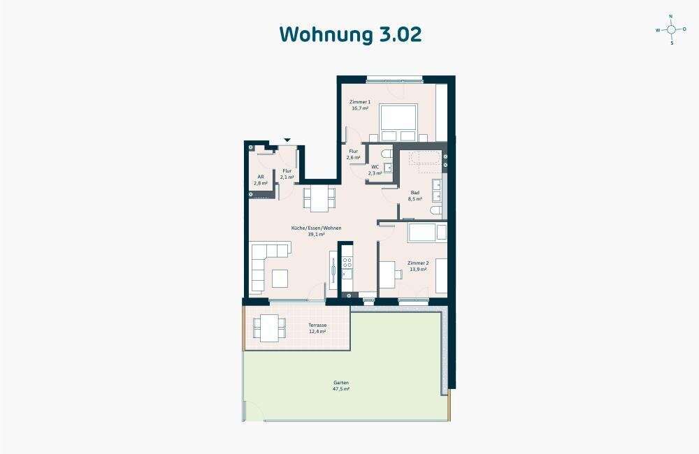 Terrassenwohnung zum Kauf provisionsfrei 490.000 € 3 Zimmer 94,2 m²<br/>Wohnfläche EG<br/>Geschoss Bachwiesen Zirndorf Zirndorf 90513