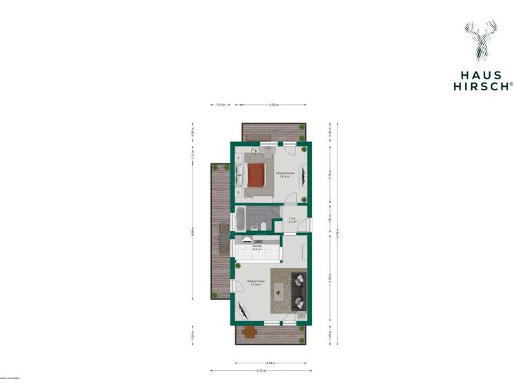 Wohnung zum Kauf 219.000 € 2 Zimmer 64 m² 1. Geschoss Eppertshausen 64859