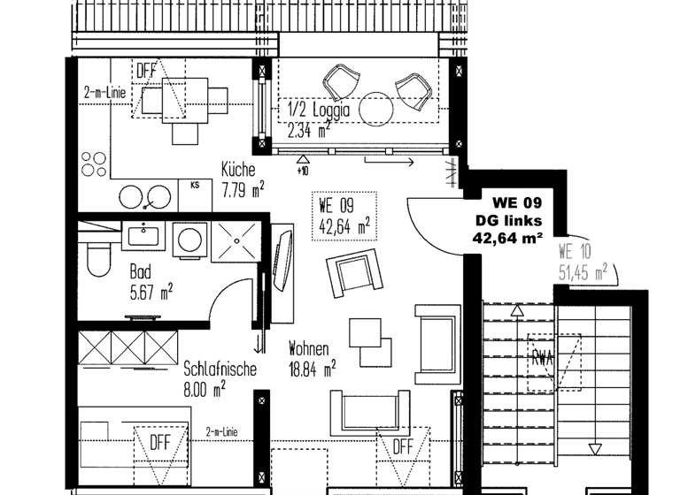 Wohnung zum Kauf 111.000 € 2 Zimmer 42,6 m² Am Zuckmantel 9 Wahren Leipzig 04159
