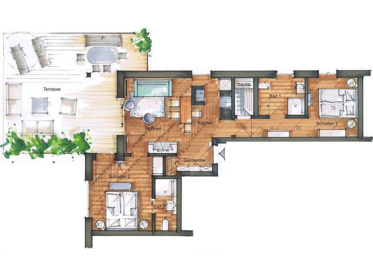 Terrassenwohnung zum Kauf provisionsfrei 515.000 € 3 Zimmer 70 m² EG Ostseebad Heringsdorf Heringsdorf 17424