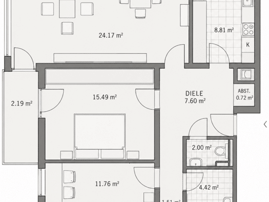 Wohnung zum Kauf 279.000 € 3 Zimmer 78,8 m² 1. Geschoss Grassau Grassau 83224