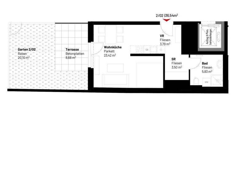 Studio zur Miete 611 € 1 Zimmer 36,5 m² EG frei ab 01.06.2026 Am langen Felde 44 Wien 1220