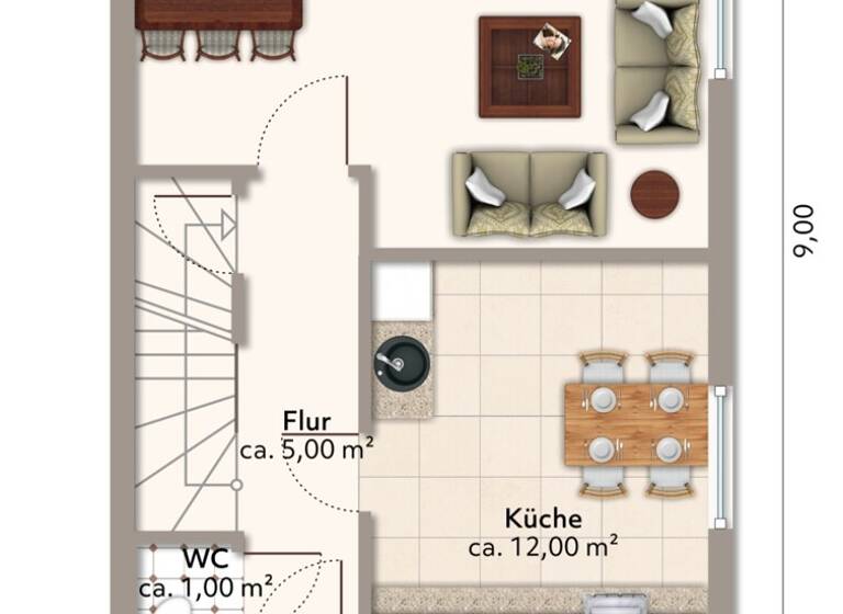 Doppelhaushälfte zum Kauf 79.000 € 3 Zimmer 77,3 m² 625 m² Grundstück Waldenburg 08396