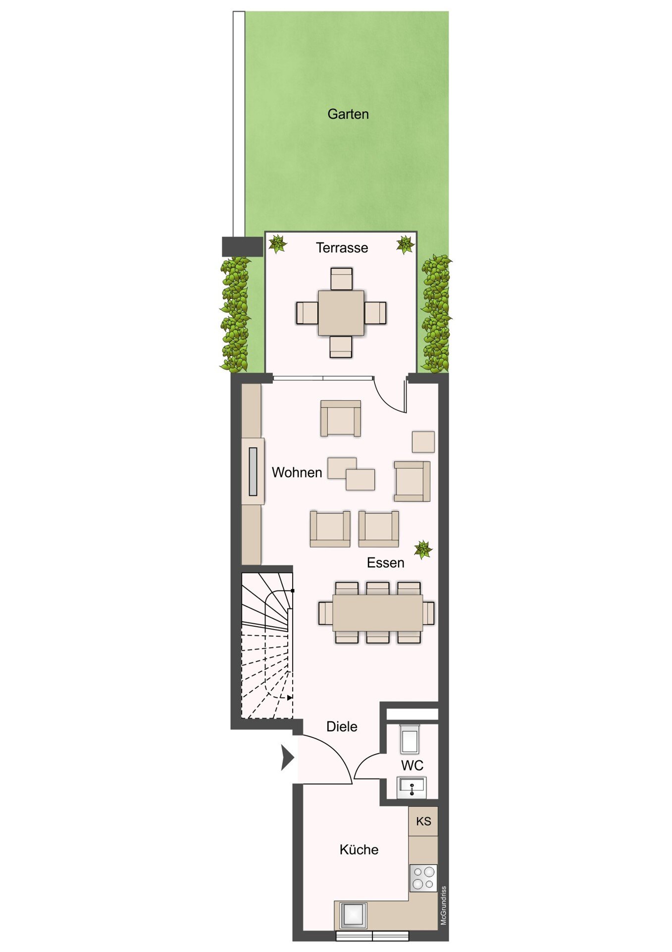 Maisonette zum Kauf 395.000 € 3 Zimmer 74,7 m²<br/>Wohnfläche EG<br/>Geschoss 01.02.2026<br/>Verfügbarkeit Ludwigsburg - Süd Ludwigsburg 71638