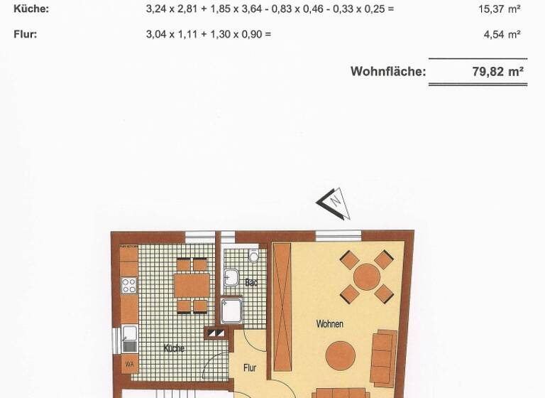 Wohnung zur Miete 760 € 3 Zimmer 80 m² Olewigerstr. 90 Olewig Trier 54295