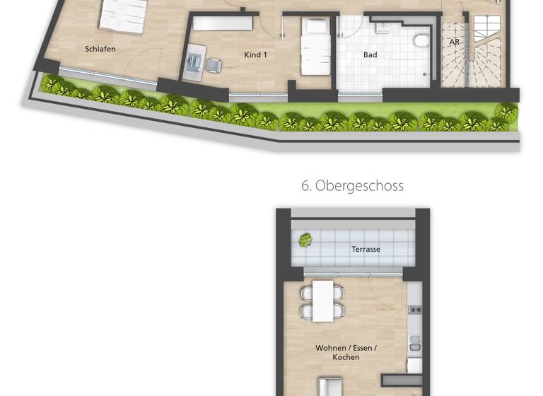 Maisonette zum Kauf provisionsfrei 831.900 € 4 Zimmer 106,3 m²<br/>Wohnfläche 5.<br/>Geschoss Steinbühler Straße 4-6 Tafelhof Nürnberg 90443