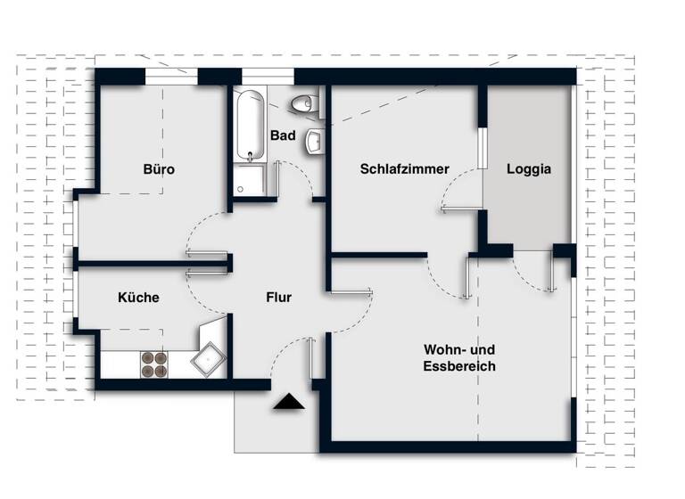 Wohnung zum Kauf 237.000 € 3 Zimmer 62 m² Nenndorf Rosengarten 21224