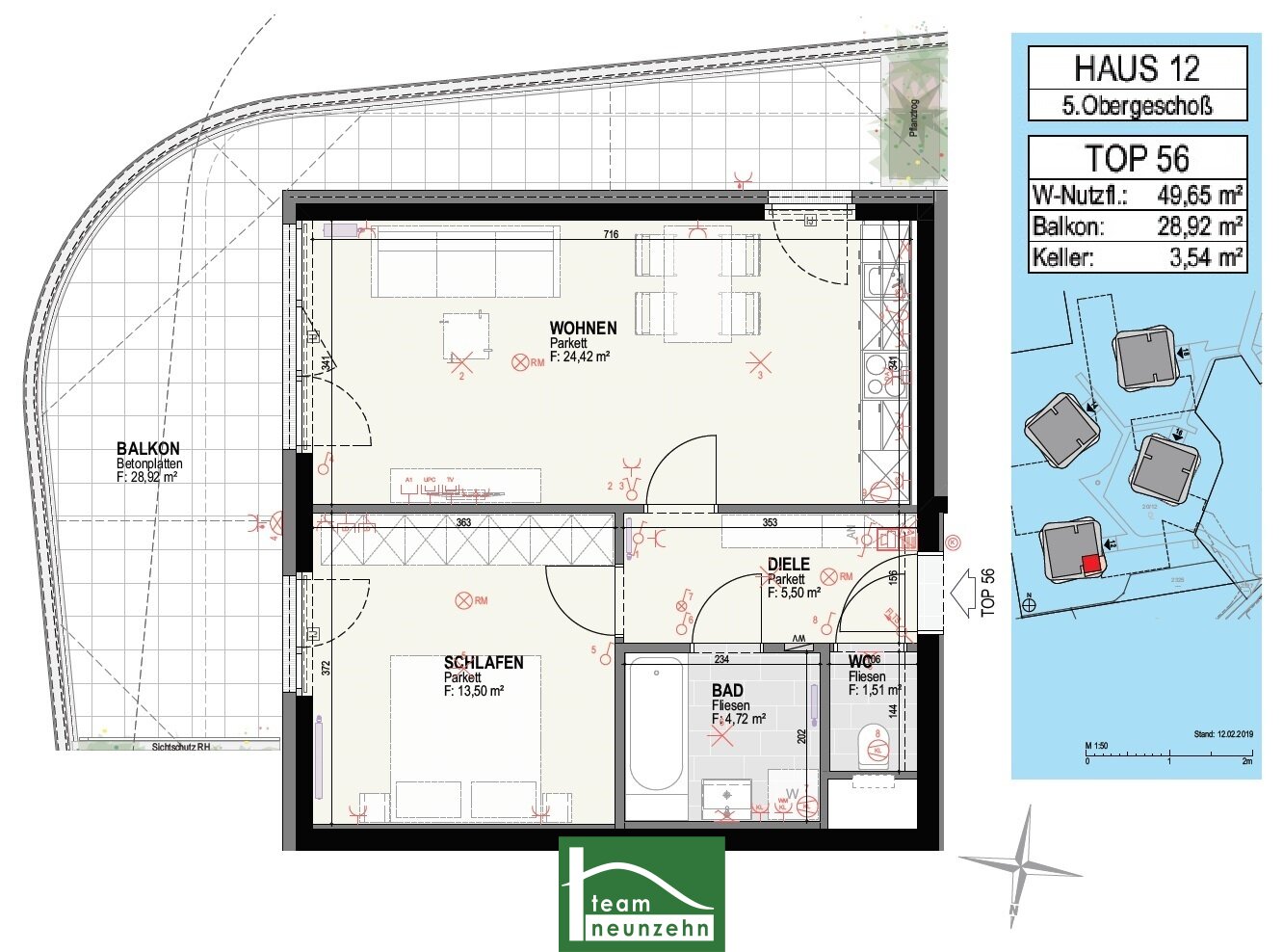 Wohnung zur Miete 612 € 2 Zimmer 49,3 m²<br/>Wohnfläche 5.<br/>Geschoss Olga-Rudel-Zeynek-Gasse 12 Straßgang Graz 8054