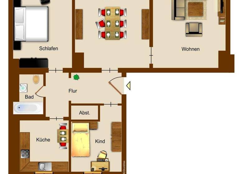 WG-Zimmer zur Miete 1.049 € 4 Zimmer 90 m² EG Keplerstraße 4 Altstadt Magdeburg 39104