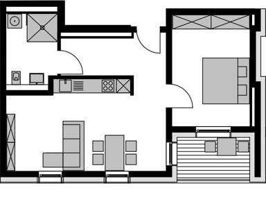 Wohnung zum Kauf provisionsfrei als Kapitalanlage geeignet 389.000 € 2 Zimmer 59,8 m² Südstadt 40 Fürth 90763