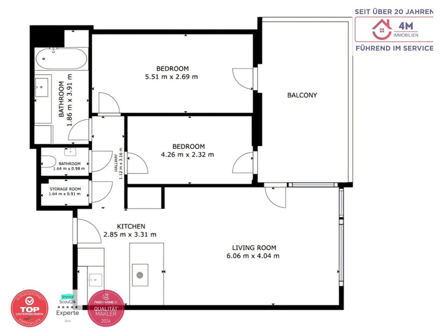 Terrassenwohnung zum Kauf 449.000 € 3 Zimmer 72 m²<br/>Wohnfläche 3.<br/>Geschoss Wien, Donaustadt 1220