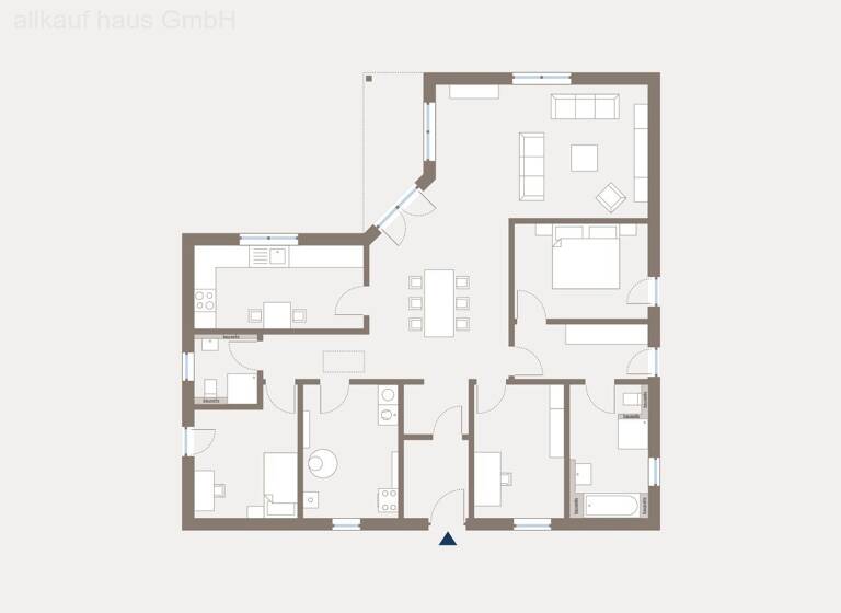 Bungalow zum Kauf 466.940 € 4 Zimmer 142 m² 710 m² Grundstück Oerlenbach 97714