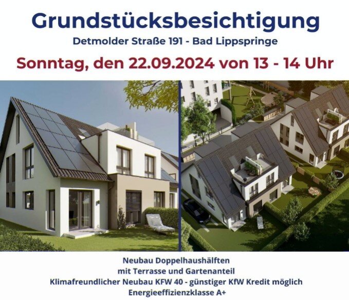 Doppelhaushälfte zum Kauf provisionsfrei 533.500 € 6 Zimmer 135 m²<br/>Wohnfläche 256 m²<br/>Grundstück Bad Lippspringe 33175