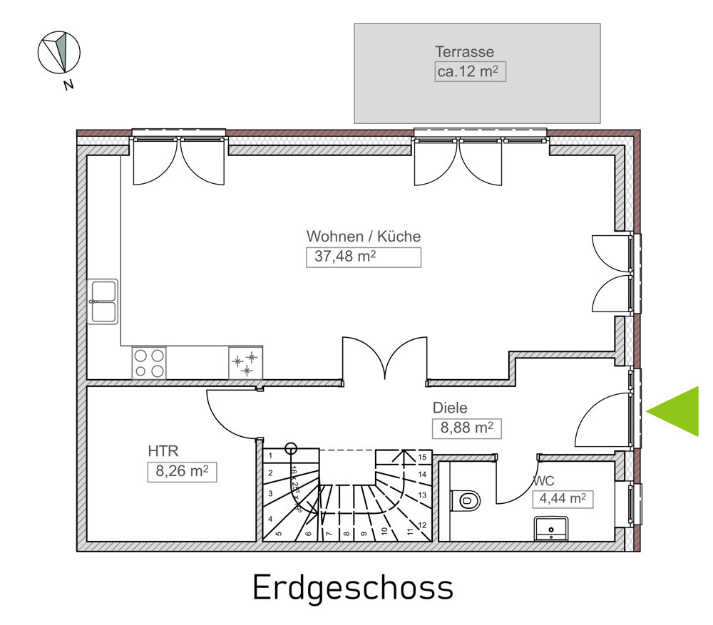 Maisonette zur Miete 2.190 € 4,5 Zimmer 138 m²<br/>Wohnfläche EG<br/>Geschoss ab sofort<br/>Verfügbarkeit Voßkamp 35b Schnelsen Hamburg 22457