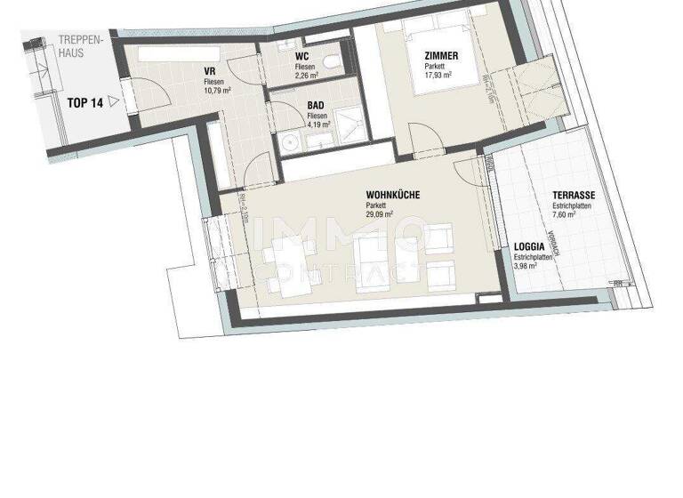 Terrassenwohnung zum Kauf - Erstbezug 315.000 € 2 Zimmer 62,7 m² Ulrichskirchen 2122